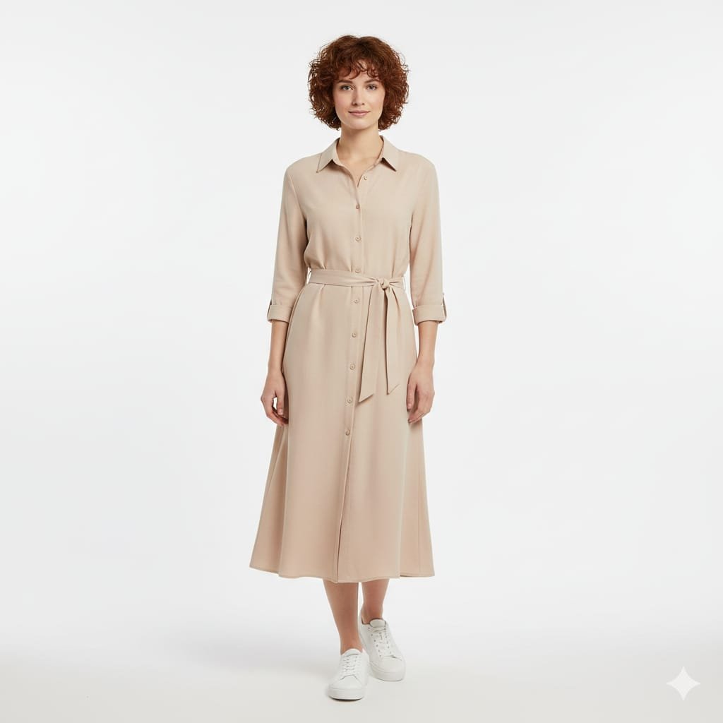 vestido camisero chic